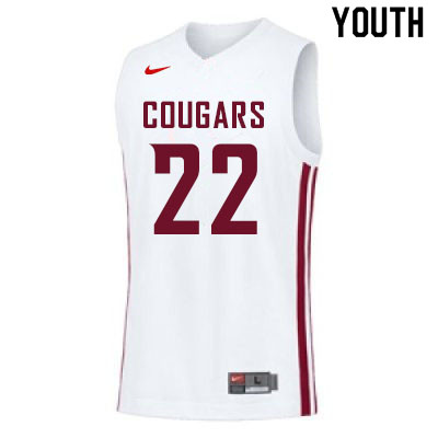 Youth #22 Ryan Rapp Washington State Cougars College Basketball Jerseys Sale-White